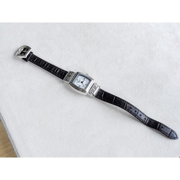 Brighton Vintage Waterford Reversible Watch Red Black Leather Retired 7" Gift - Picture 7 of 10